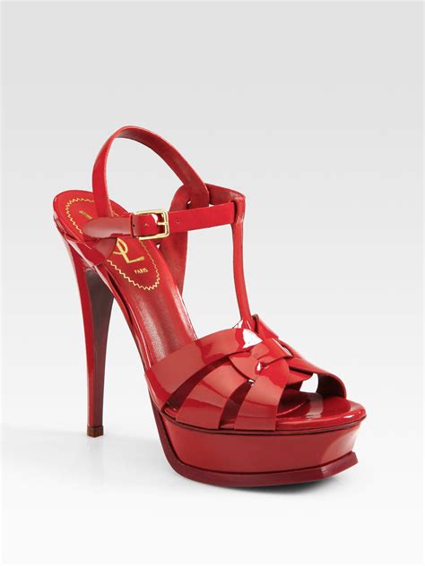 ysl red tribute sandals|sandali yves saint laurent donna.